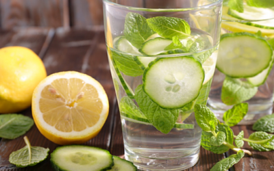 Lemon, Cucumber & Mint Infused Water