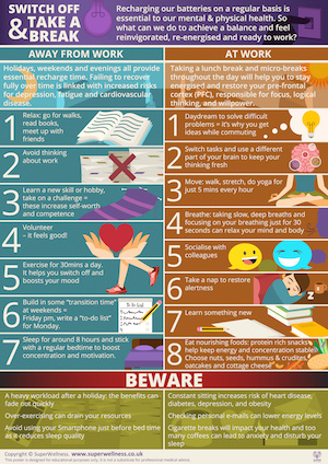 Switch off and take a break work life balanceposter