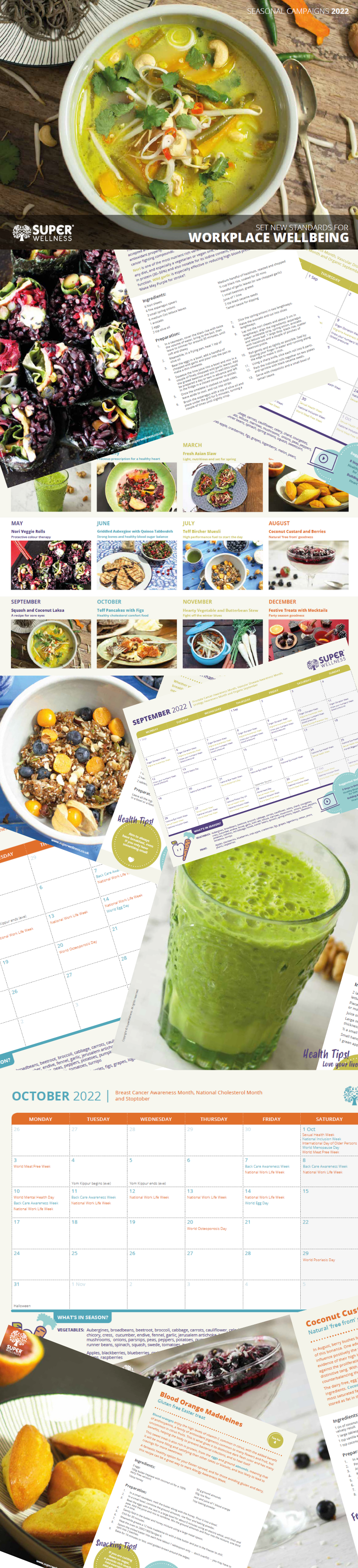 2022 health and wellbeing calendar